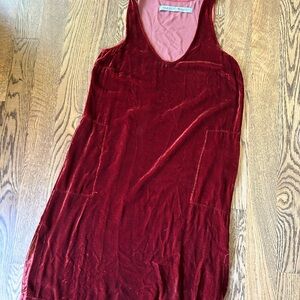 Red Velvet Sleeveless Dress